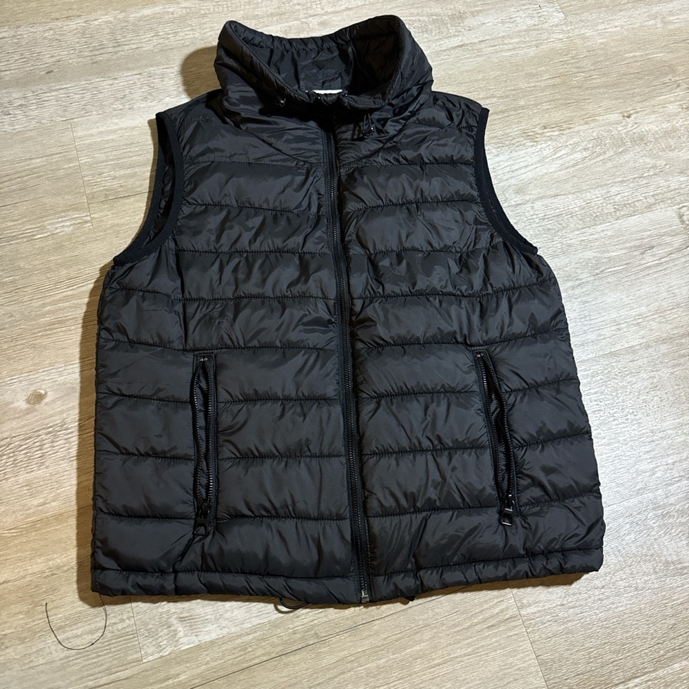 Zara Black Quilted Puffer Vest